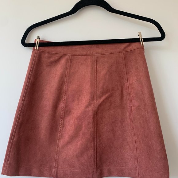 Salmon Wilfred Free New Zip-Up A-Line Mini Skirt - Picture 3 of 6